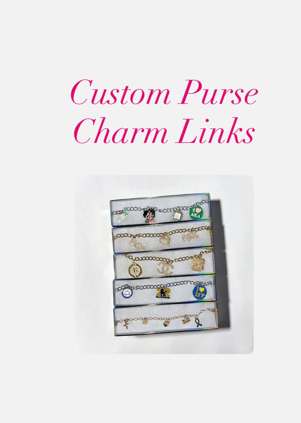 Custom Charm Link Bracelet