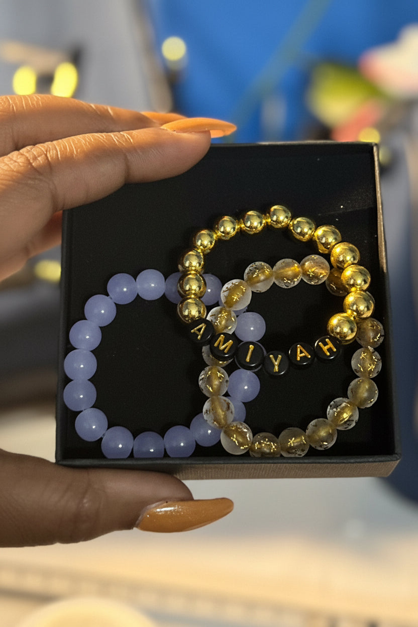 Baby Name Stackable Bracelets