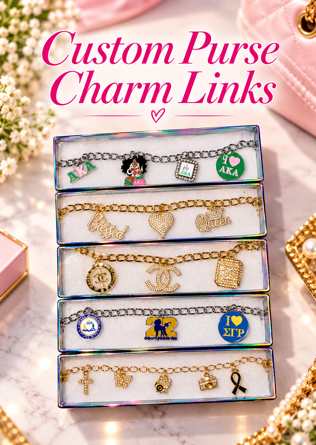 Custom Purse Charm Link