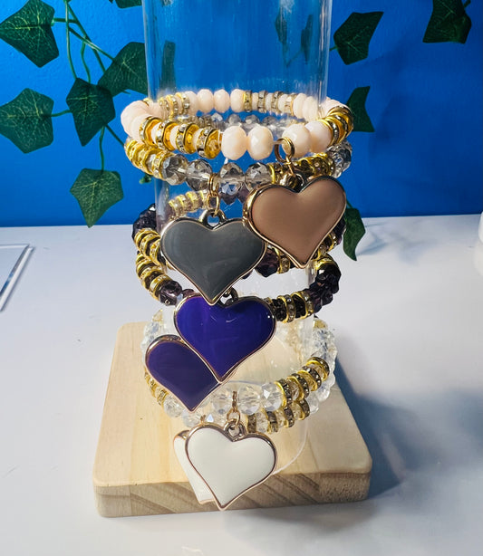 Heart Beaded Bracelets