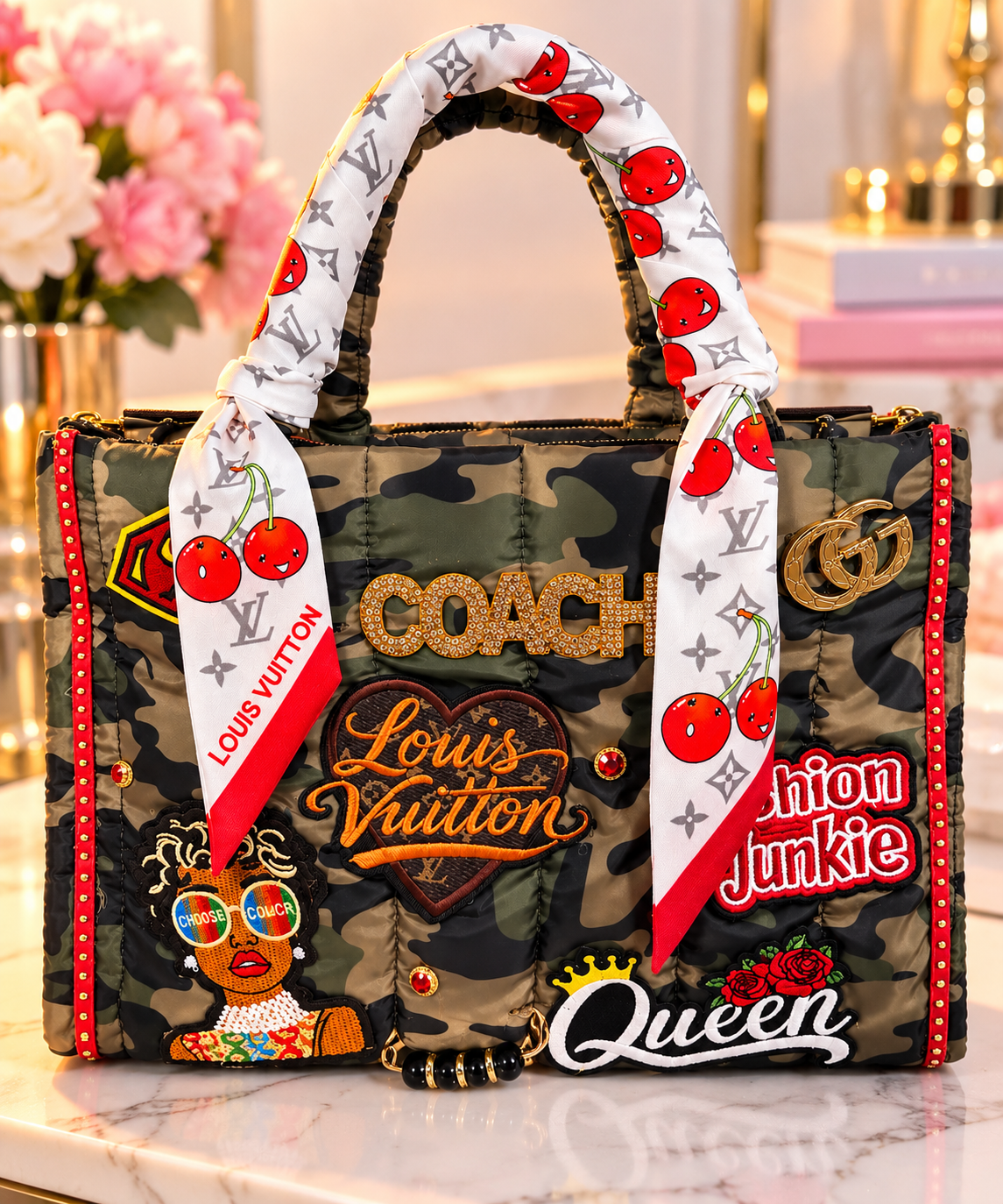 Cherry Bomb Camo Bag