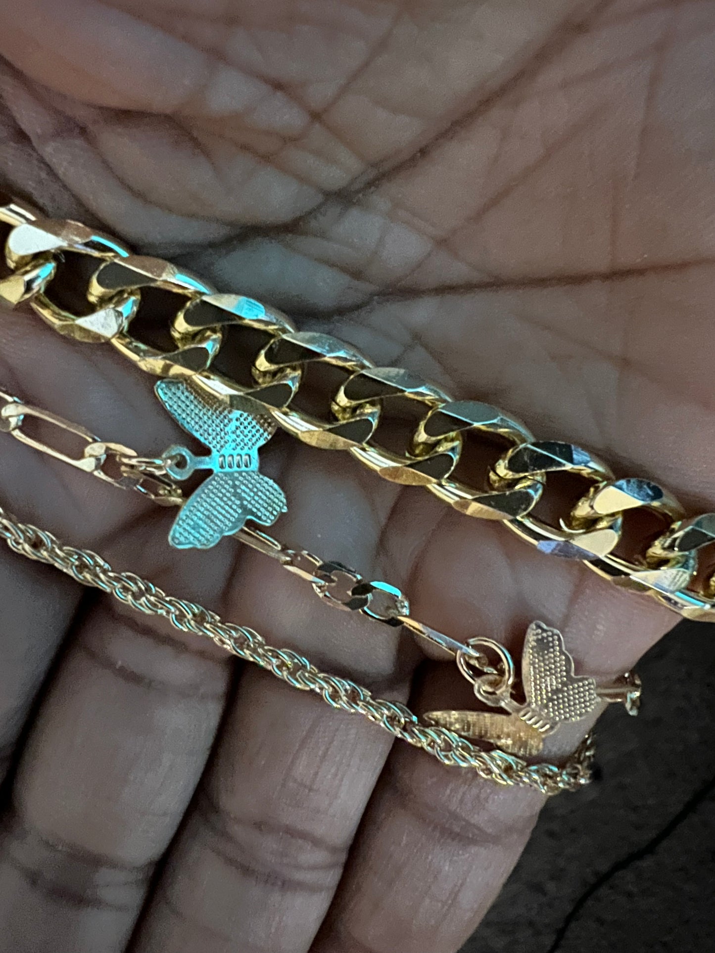 Gold Anklet Set